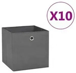 Vidaxl Storage Boxes 10 Pcs Non-woven Fabric 28x28x28 Cm Grey