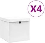 Aufbewahrungsboxen Mit Deckeln 4 Stk. 28x28x28 Cm Wei&szlig; Vidaxl