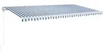 Vidaxl - Markise Automatisch Einziehbar 600x350 Cm Blau Und Wei&szlig;
