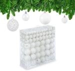 Relaxdays - Weihnachtskugeln Im 150er Set, Glitzernde, Matte & Gl&auml;nzende