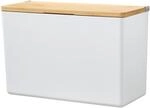 Baboo Xl Badorganizer Mit Bambus-deckel, Matt-wei&szlig; - Bad-aufbewahrungsbox Zur