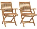 Vidaxl - Klappbare Gartenst&uuml;hle 2 Stk. Massivholz Teak
