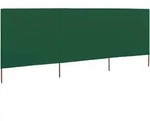 3-teiliges Windschutzgewebe 400 X 120 Cm Gr&uuml;n Vidaxl