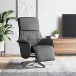 Relaxsessel Mit Fu&szlig;teil Dunkelgrau Stoff Vidaxl