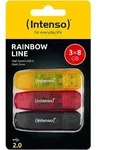 Intenso Rainbow Line 3er Pack Usb Stick 8 Gb, Usb-a 2.0, Bunt, Multipack