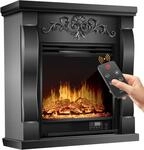 Kesser&reg; Elektrokamin Mit Heizung, Led-3d-flammeneffekt - Villa/schwarz