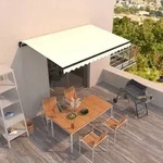 Markise Manuell Einziehbar 400x350 Cm Creme - Vidaxl