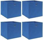 Aufbewahrungsboxen 4 Stk. Blau 32x32x32 Cm Stoff Vidaxl