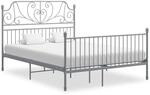 Vidaxl Bettgestell Grau Metall 140x200 Cm