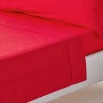 Bettlaken Ohne Gummizug Rot, Fadendichte 200, 240 X 275 Cm - Homescapes