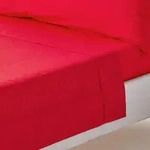Homescapes - Bettlaken Ohne Gummizug Rot, Fadendichte 200, 275 X 275 Cm