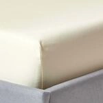 Homescapes - Luxus Spannbettlaken 150x200 Cm Creme-vanille Satin-spannbetttuch 100%