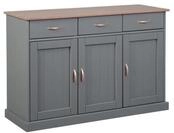 Inter Link - Luzerna Sideboard Mit 3 T&uuml;ren Und 3 Schubladen Grau, Braun.