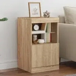 Sideboard Mit Led-leuchten Sonoma-eiche 41x37x67 Cm Vidaxl