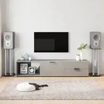 Vidaxl - Lautsprecher-st&auml;nder 2 Stk. Schwarz & Silbern Hartglas 4 S&auml;ulen