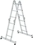 Vielzweckleiter 4tlg. Mit Nivello-traverse Und Holzbelag 4 X 3 Sprossen - 031322 -