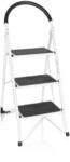 Klappleiter Solid W2 Stahl 3 Stufen Wei&szlig; Hjh Office