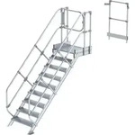 G&uuml;nzburger Steigtechnik - Treppen-modul Aluminium Geriffelt 9 Stufen - 632309