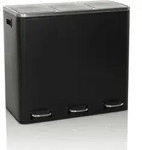 Abfallsammler / M&uuml;lltrennsystem Clean 9 - 54l (3x18l) Stahl Schwarz Hjh Office