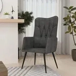 Ohrensessel Schwarz Canvas Vidaxl