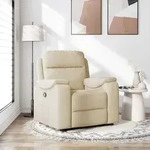 Relaxsessel Creme Stoff Vidaxl