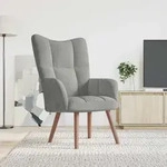 Relaxsessel Hellgrau Samt - Vidaxl