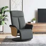 Relaxsessel Mit Fu&szlig;teil Dunkelgrau Stoff - Vidaxl