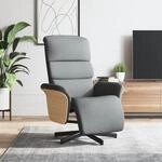 Relaxsessel Mit Fu&szlig;teil Hellgrau Stoff Vidaxl29370