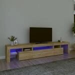 Vidaxl - Tv-schrank Mit Led-leuchten Sonoma-eiche 215x36,5x40 Cm