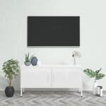 Tv-schrank Wei&szlig; 105x35x50 Cm Stahl - Vidaxl