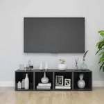 Vidaxl - Tv-schr&auml;nke 4 Stk. Hochglanz-grau 37x35x37 Cm Holzwerkstoff
