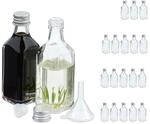 Relaxdays - Kleine Flaschen, 20er Set, 50 Ml, Glasflaschen Zum Bef&uuml;llen,