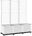 Pflanzk&uuml;bel Mit Rankgitter Wei&szlig; 120x40x136 Cm Pp Vidaxl