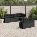 7-tlg. Garten-sofagarnitur Mit Kissen Schwarz Poly Rattan - Vidaxl