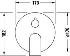 Tulum Brausemischer Unterputz, Runde Rosette, Mit - Duravit