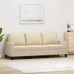 3-sitzer-sofa Creme 180 Cm Stoff Vidaxl