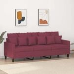 3-sitzer-sofa Weinrot 180 Cm Stoff Vidaxl