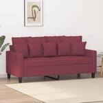 2-sitzer-sofa Weinrot 140 Cm Stoff Vidaxl