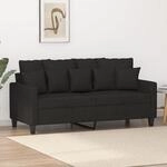 2-sitzer-sofa Schwarz 140 Cm Stoff Vidaxl