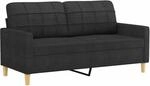 2-sitzer-sofa Schwarz 140 Cm Stoff - Vidaxl