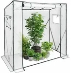 Foliengew&auml;chshaus Treibhaus Gartenhaus Pe Halbtransparent 200x77x146/169 Cm Wei&szlig; -