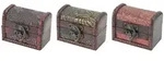 Hmf - 6415-108 Schatztruhe, Mit Schloss, Schatzkiste, Holzkiste 3er Set, 8 X 5...