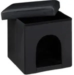Relaxdays - Hundebox Sitzhocker, Hbt:38x38x38cm, Stabiler Sitzcube Mit Tierh&ouml;hle