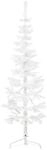 Vidaxl Slim Artificial Half Christmas Tree With Stand White 120 Cm