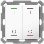 Mdt Technologies Taster Light 55 2-fach Rgbw,rws/gl&auml;,schalt. Be-tal55t2.b1