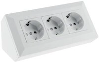 Chilitec - 3-fach Steckdosenblock, Wei&szlig; Matt 250v/ 16a, Aufbaumontage