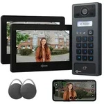 Goliath Basic 2-draht Bus T&uuml;rsprechanlage Fullhd 2x 7" Schwarz Rfid & Keypad 
