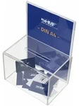 Hmf - 46916 Spendenbox Acryl Din A4 Blatteinschub, Acrylbox, Spendenbox, 22 X...