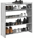 Vidaxl Schuhregal Grau Sonoma 80x25x81 Cm Holzwerkstoff