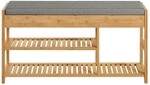 Fsr47-n Schuhbank Mit Sitzfl&auml;che Und Schubladen, Garderobenbank Schuhregal